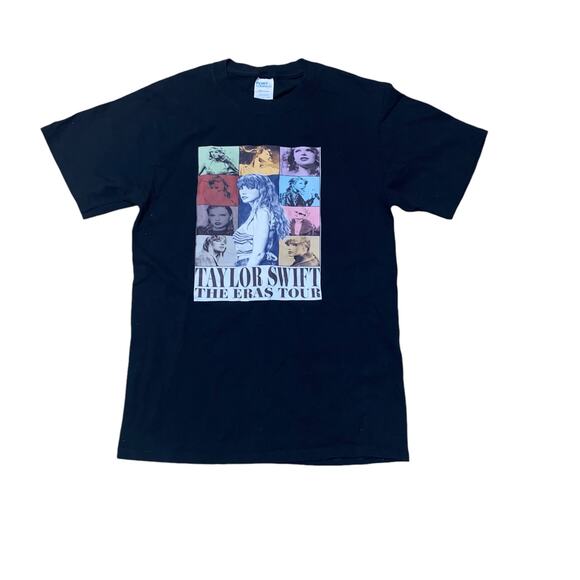 Taylor Swift The Eras Tour Black Short Sleeve Graphic Concert T-Shirt - Picture 2 of 7